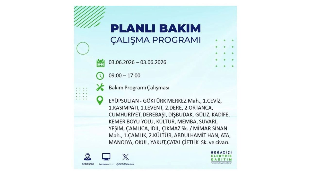 İstanbul’da 3 Haziran elektrik kesintisi: İlçe ilçe tam liste 12
