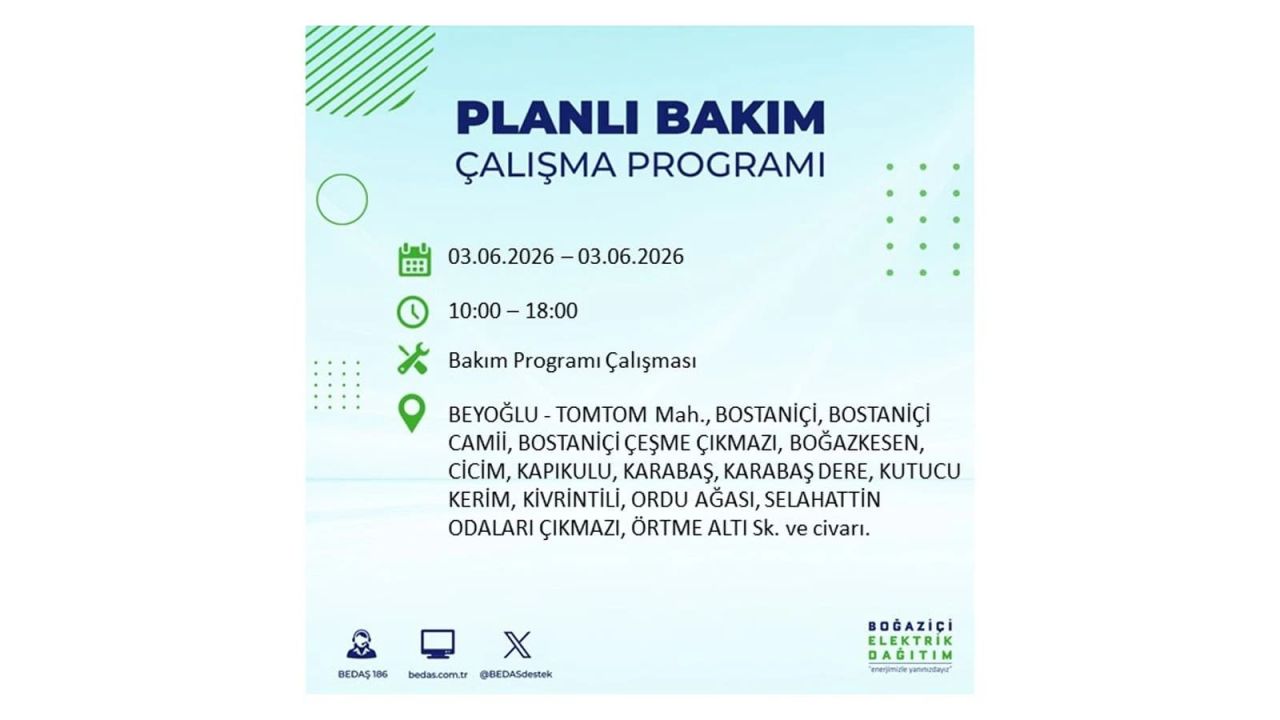 İstanbul’da 3 Haziran elektrik kesintisi: İlçe ilçe tam liste 7