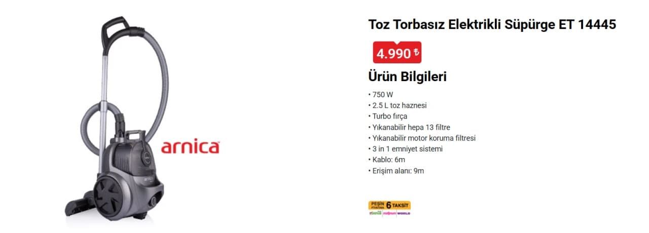 BİM 5 Haziran Cuma aktüel ürünler kataloğu yayımlandı! Arnica Toz Torbasız Süpürge geliyor 6