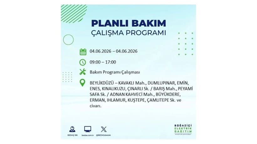 Milyonları ilgilendiriyor: İstanbul'da elektrikler kesilecek 14