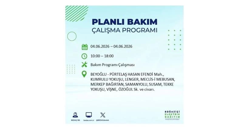 Milyonları ilgilendiriyor: İstanbul'da elektrikler kesilecek 16