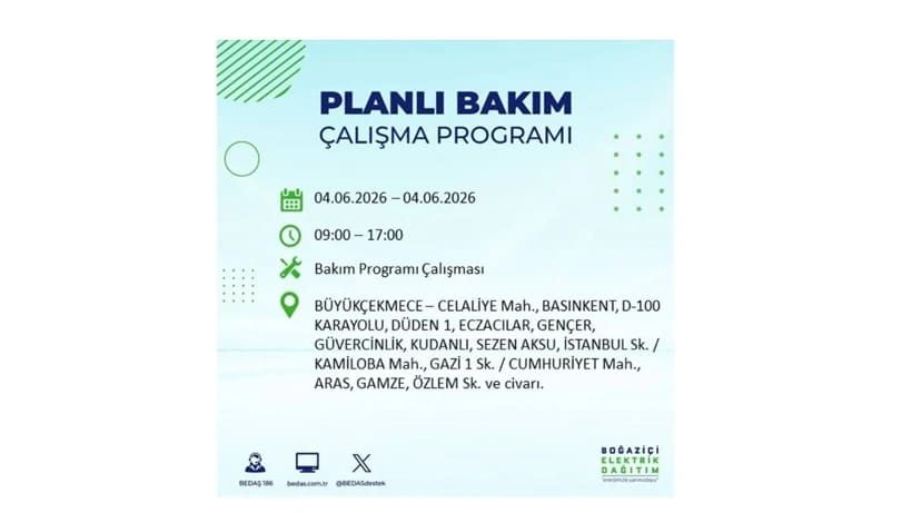 Milyonları ilgilendiriyor: İstanbul'da elektrikler kesilecek 21