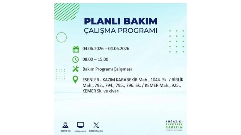 Milyonları ilgilendiriyor: İstanbul'da elektrikler kesilecek 25