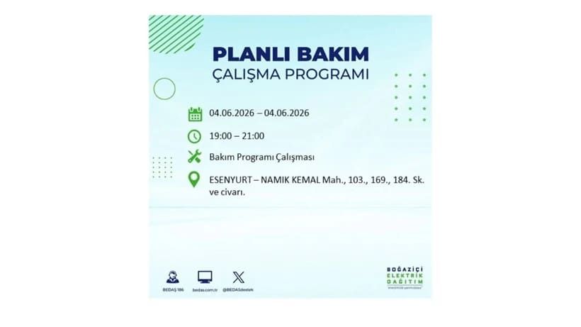Milyonları ilgilendiriyor: İstanbul'da elektrikler kesilecek 26
