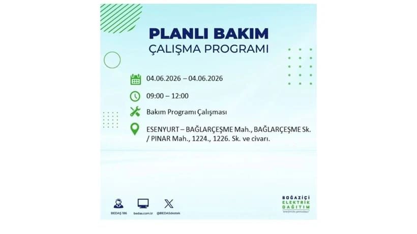 Milyonları ilgilendiriyor: İstanbul'da elektrikler kesilecek 27