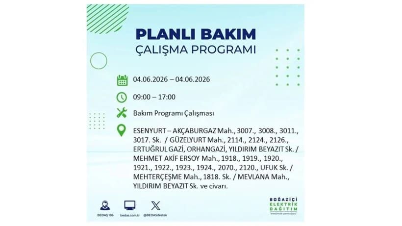 Milyonları ilgilendiriyor: İstanbul'da elektrikler kesilecek 28