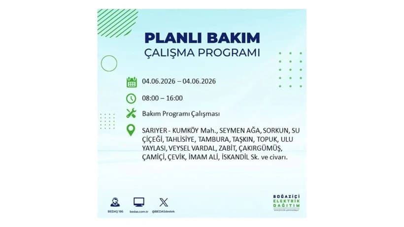 Milyonları ilgilendiriyor: İstanbul'da elektrikler kesilecek 45