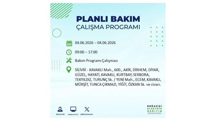 Milyonları ilgilendiriyor: İstanbul'da elektrikler kesilecek 46