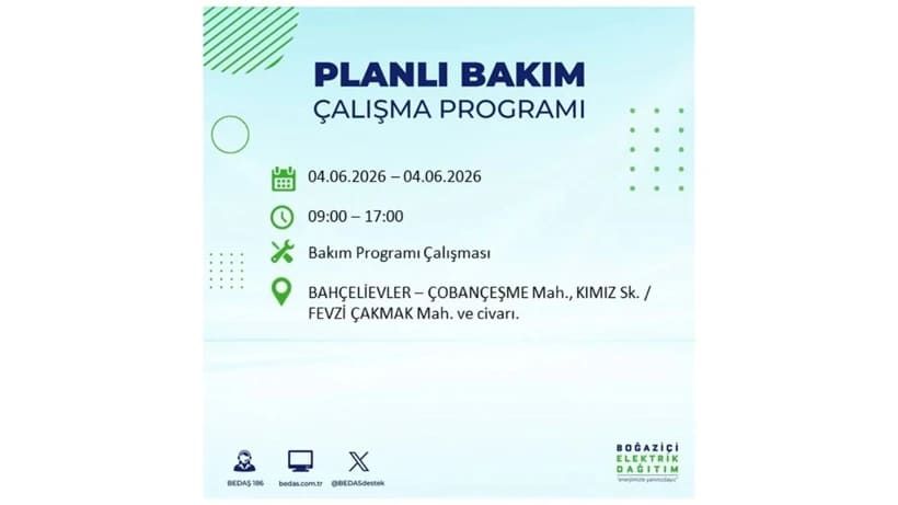 Milyonları ilgilendiriyor: İstanbul'da elektrikler kesilecek 8