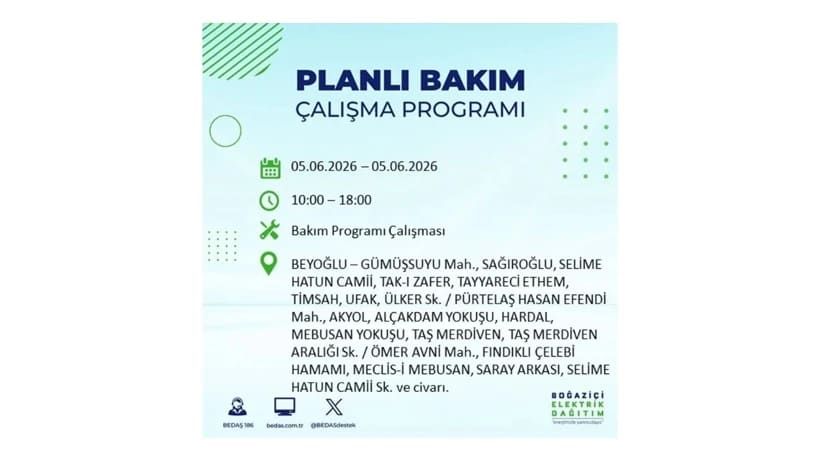 İstanbul'da 5 Haziran Cuma günü büyük elektrik kesintileri olacak! İşte ilçe ilçe kesinti yaşanacak bölgeler 19