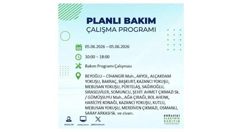 İstanbul'da 5 Haziran Cuma günü büyük elektrik kesintileri olacak! İşte ilçe ilçe kesinti yaşanacak bölgeler 20