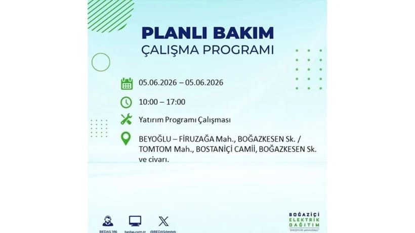 İstanbul'da 5 Haziran Cuma günü büyük elektrik kesintileri olacak! İşte ilçe ilçe kesinti yaşanacak bölgeler 21