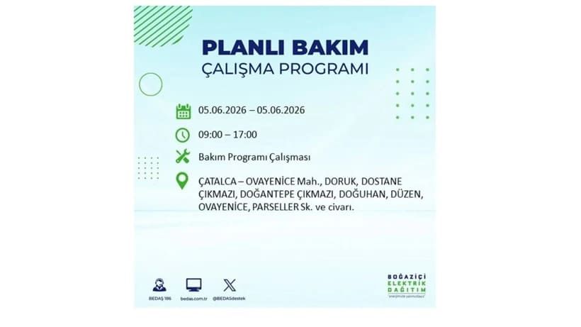 İstanbul'da 5 Haziran Cuma günü büyük elektrik kesintileri olacak! İşte ilçe ilçe kesinti yaşanacak bölgeler 24