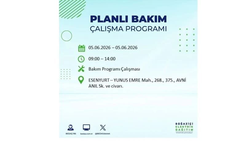 İstanbul'da 5 Haziran Cuma günü büyük elektrik kesintileri olacak! İşte ilçe ilçe kesinti yaşanacak bölgeler 28