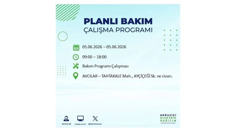 İstanbul'da 5 Haziran Cuma günü büyük elektrik kesintileri olacak! İşte ilçe ilçe kesinti yaşanacak bölgeler 3