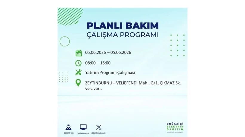 İstanbul'da 5 Haziran Cuma günü büyük elektrik kesintileri olacak! İşte ilçe ilçe kesinti yaşanacak bölgeler 53