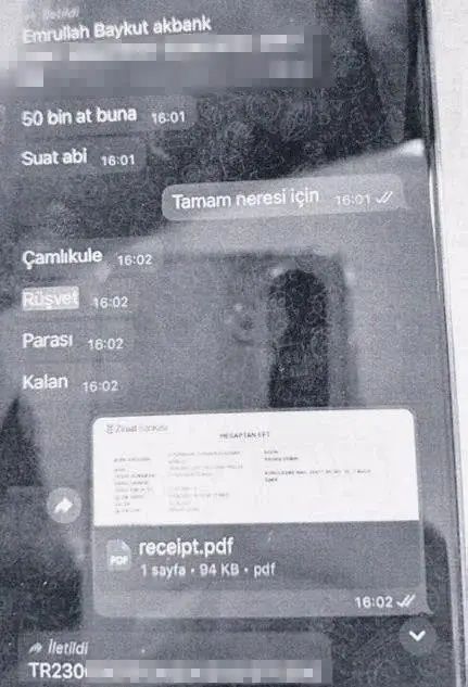 "Rüşvet parası" yazıp IBAN atmışlar... Buca Belediyesi’nde rüşvetin belgesi WhatsApp’tan çıktı: 400’ü hemen yollayabilir misin? 3