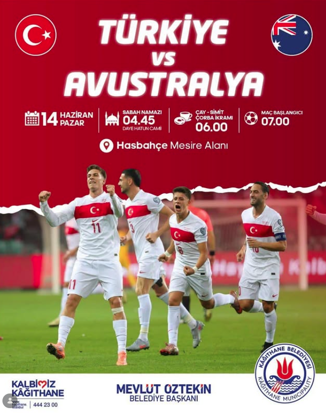 Belediyeler, Türkiye-Avustralya maçı için nerelere dev ekran kurdu? İşte adresler 6