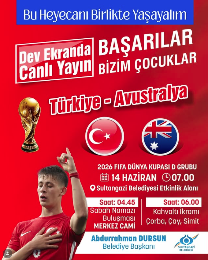 Belediyeler, Türkiye-Avustralya maçı için nerelere dev ekran kurdu? İşte adresler 7