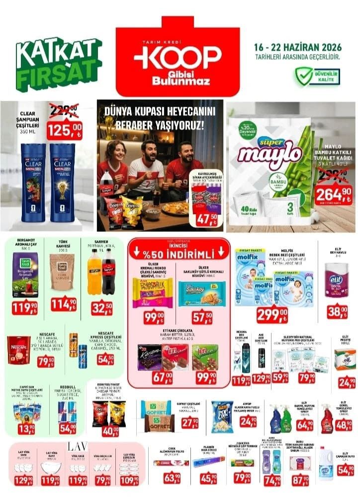 Tarım Kredi KOOP 16-22 Haziran Kat Kat Fırsat ürünleri yayınlandı 2