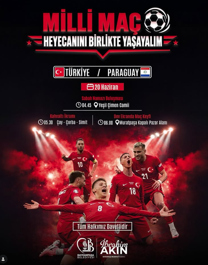 Belediyeler, Türkiye-Paraguay maçı için nerelere dev ekran kuracak? İşte adresler 11