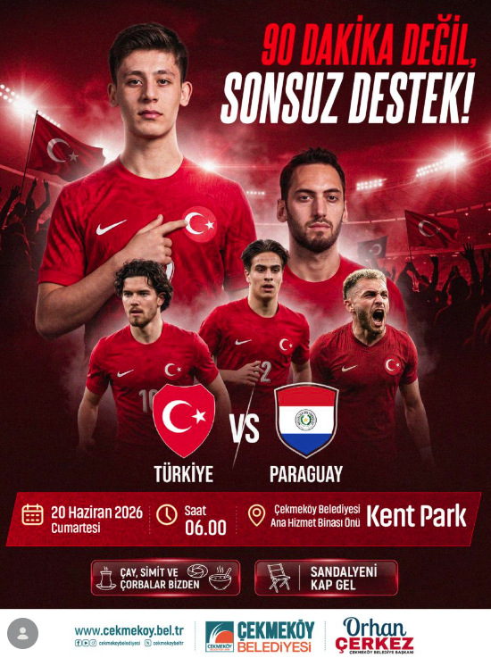 Belediyeler, Türkiye-Paraguay maçı için nerelere dev ekran kuracak? İşte adresler 1