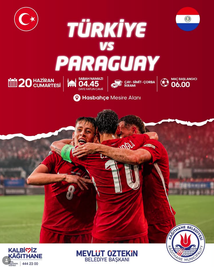 Belediyeler, Türkiye-Paraguay maçı için nerelere dev ekran kuracak? İşte adresler 9