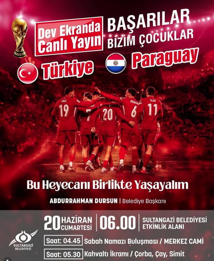 Belediyeler, Türkiye-Paraguay maçı için nerelere dev ekran kuracak? İşte adresler 8