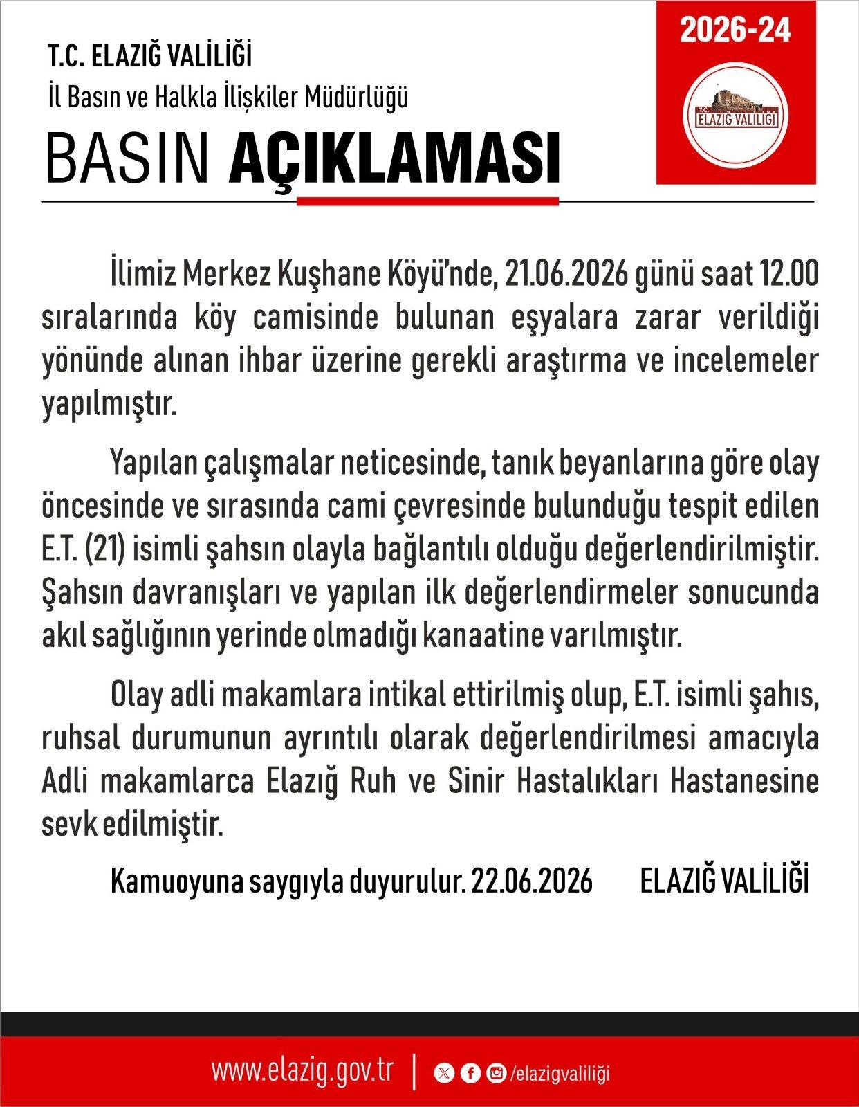 Elazığ'da cami tahrip edildi! Şüpheli akıl hastası çıktı 2