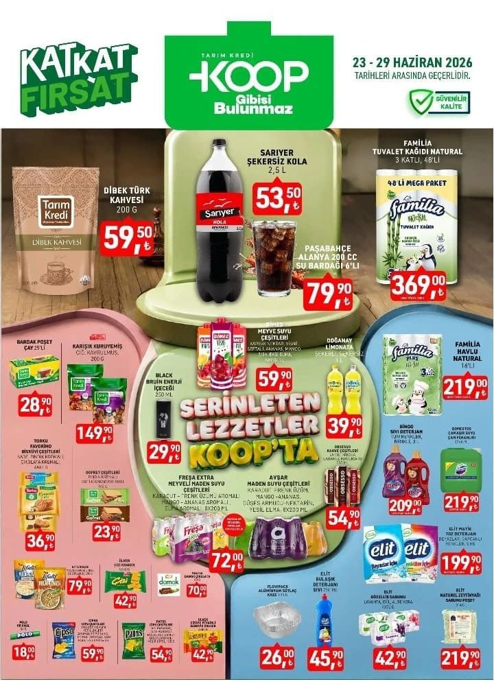 Zeytinyağında indirim! Tarım Kredi KOOP 23-29 Haziran aktüel ürünler kataloğu yayımlandı 2