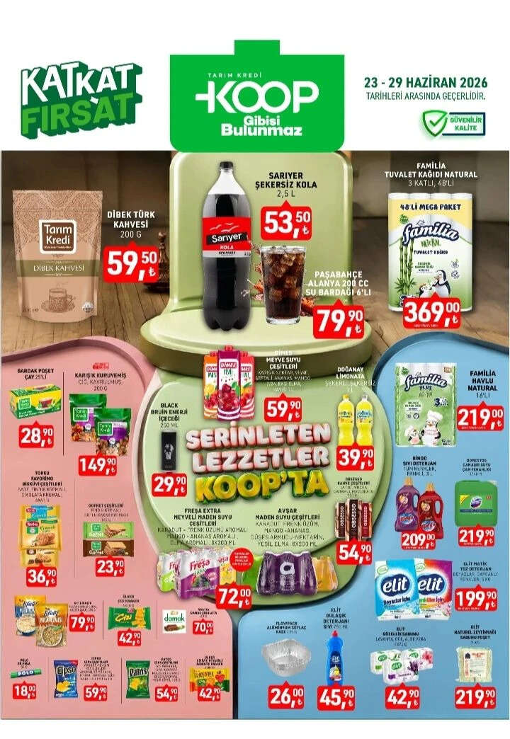 Tarım Kredi KOOP 26-28 Haziran aktüel ürünler kataloğu yayımlandı! Gıda ürünlerinde indirim 5