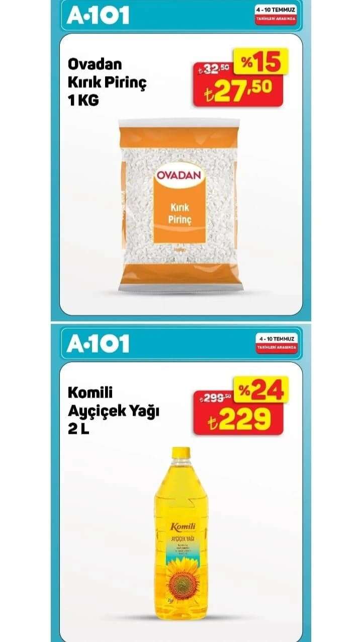 A101 4-10 Temmuz Haftanın Yıldızları kataloğu yayımlandı! Birçok gıda ürününde indirim 8