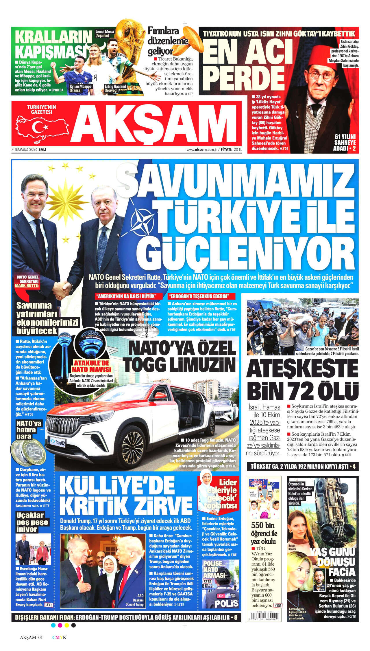 Bugün manşetler NATO: Erdoğan, Trump'la görüşecek! 9 kritik konu masada... 16