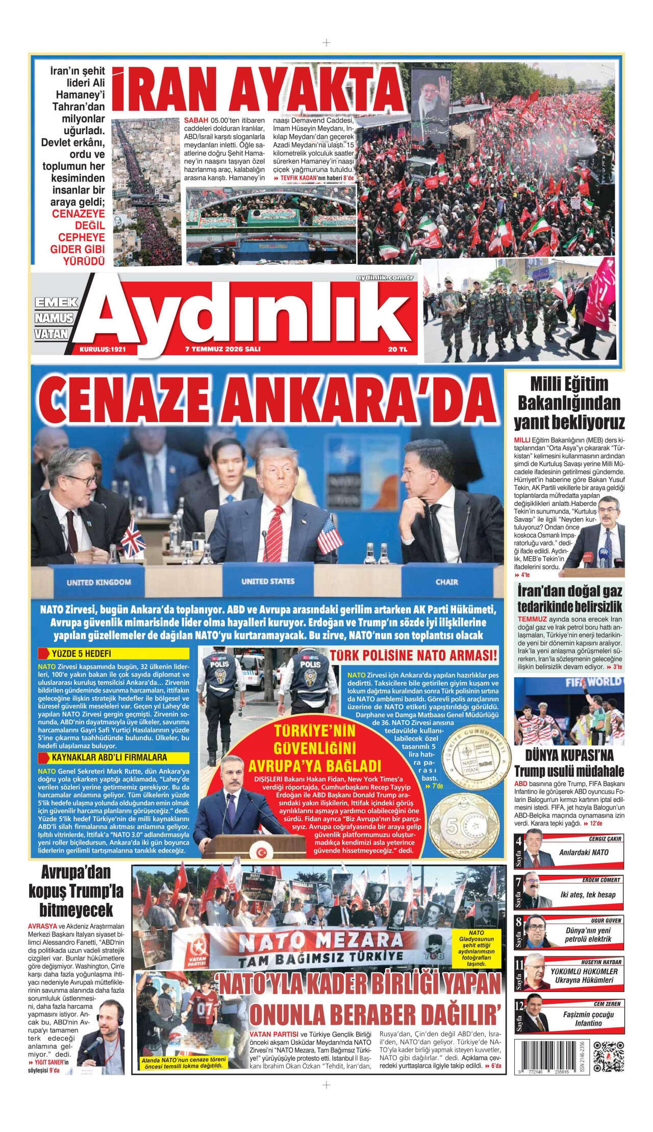 Bugün manşetler NATO: Erdoğan, Trump'la görüşecek! 9 kritik konu masada... 8