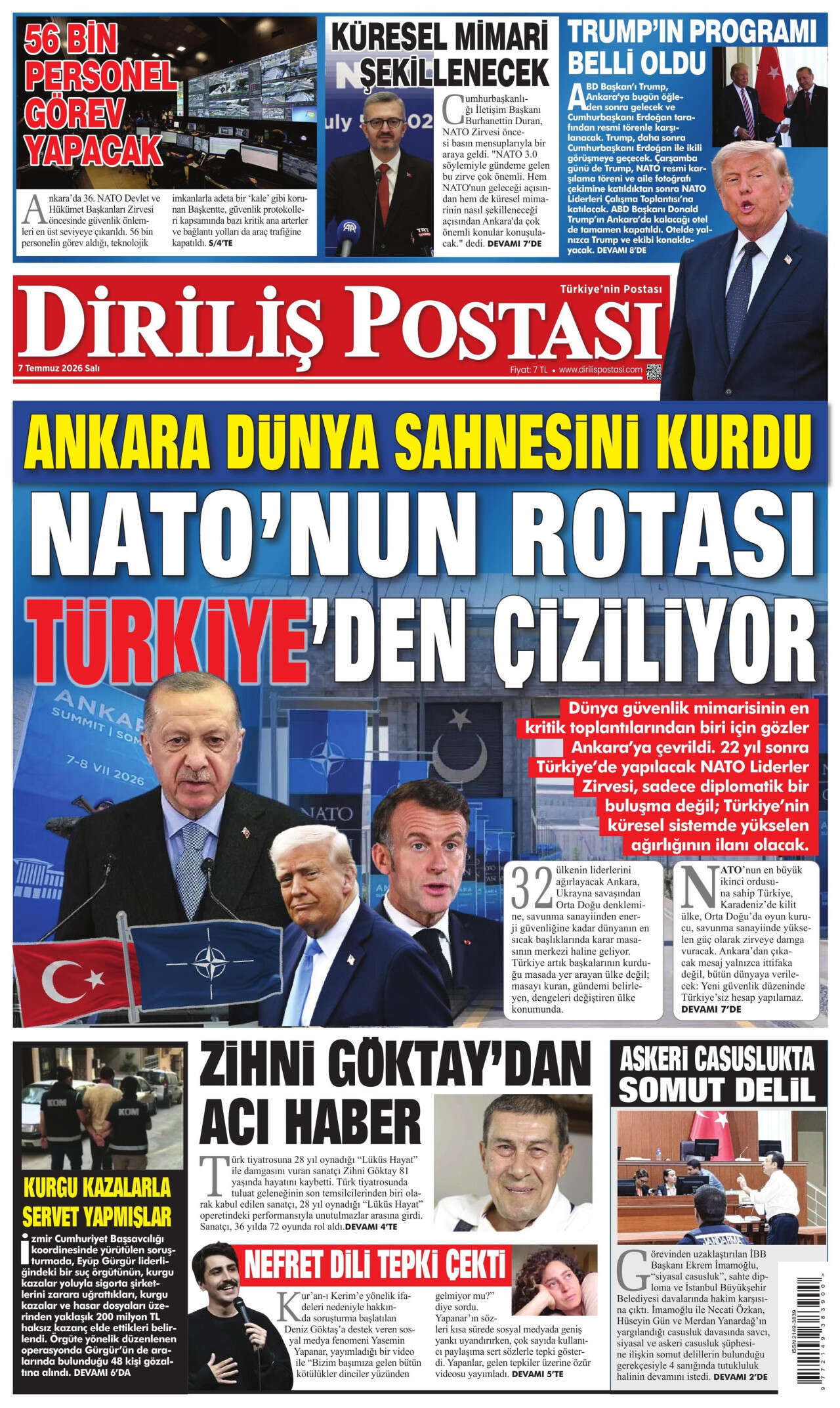 Bugün manşetler NATO: Erdoğan, Trump'la görüşecek! 9 kritik konu masada... 10