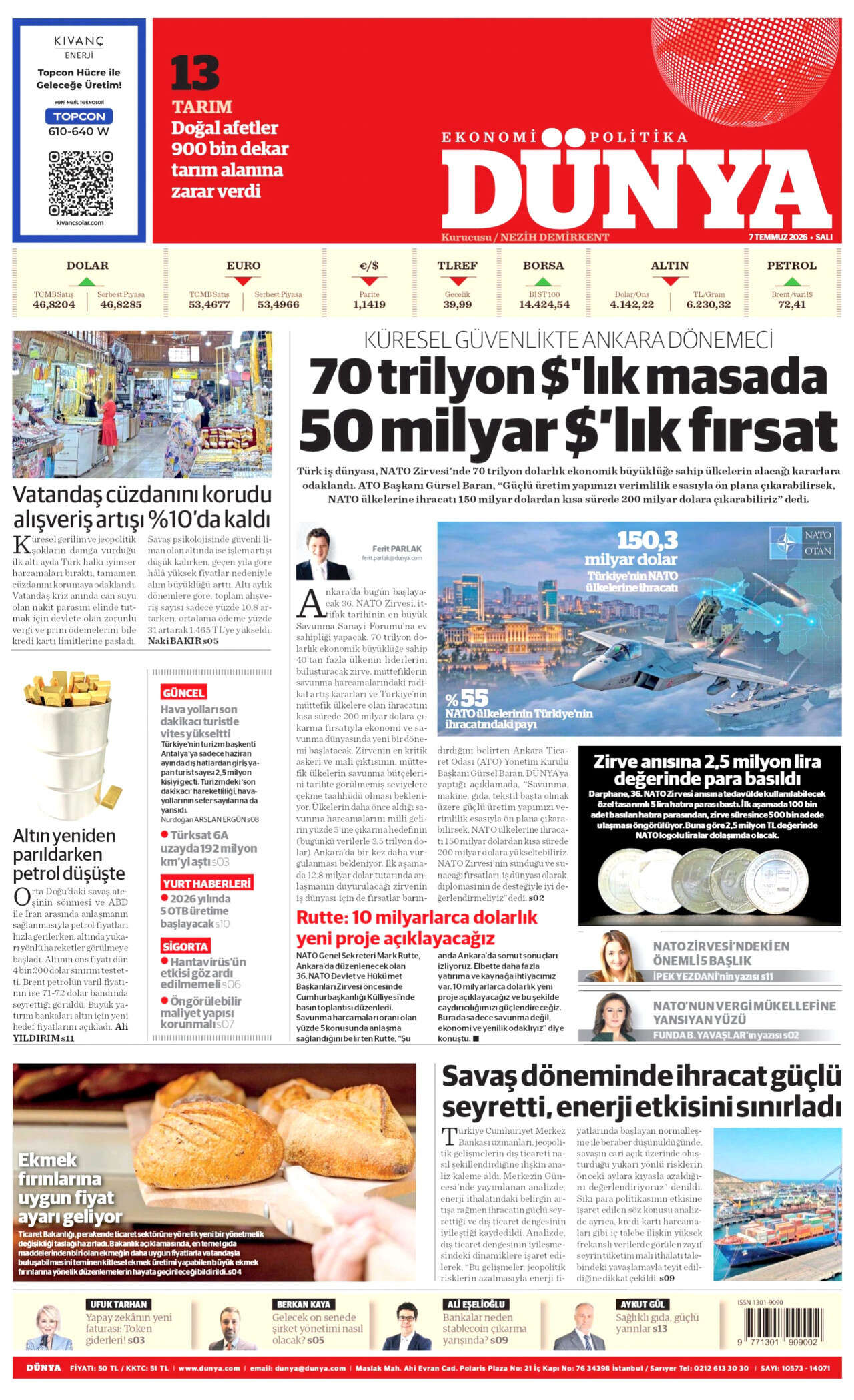 Bugün manşetler NATO: Erdoğan, Trump'la görüşecek! 9 kritik konu masada... 5
