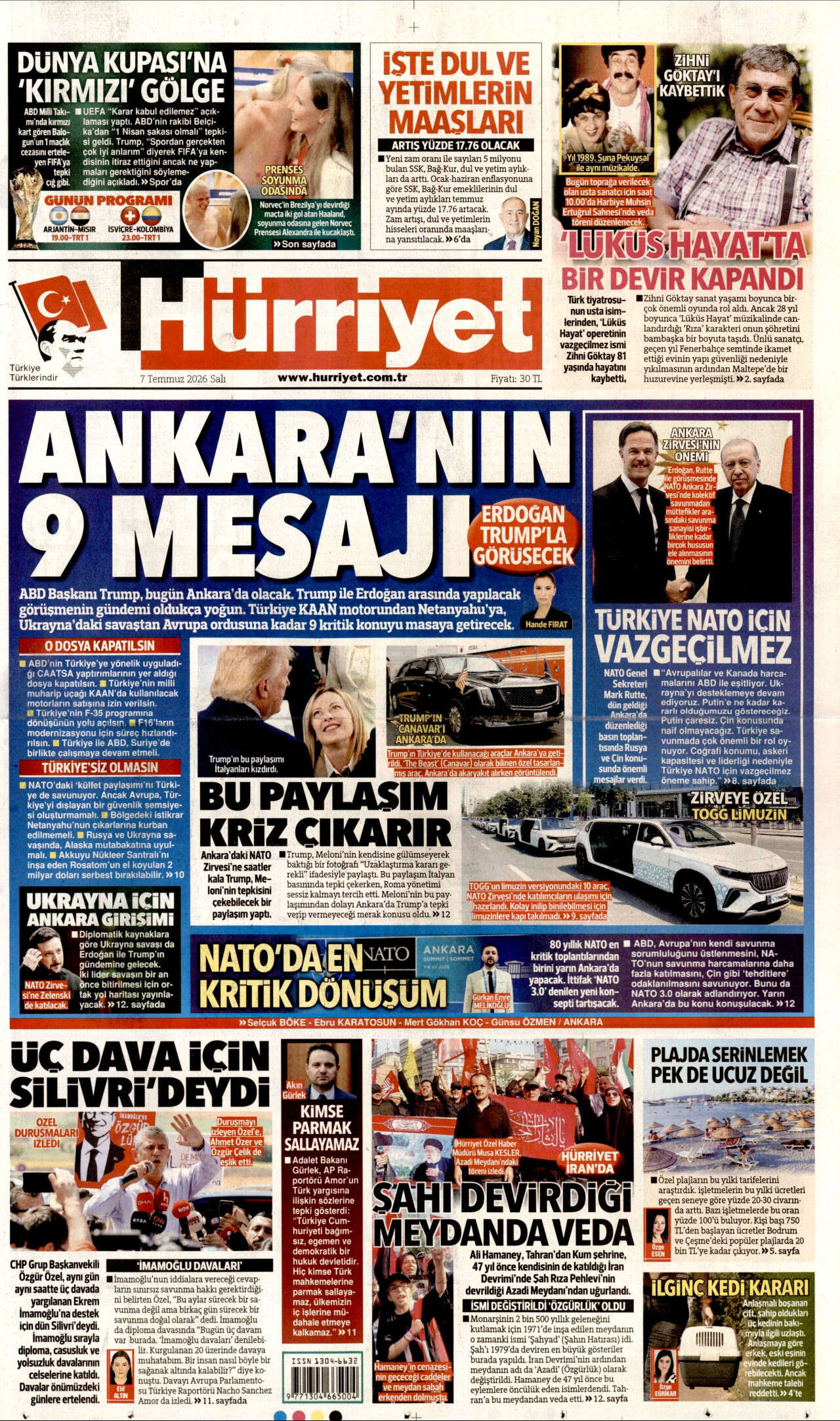 Bugün manşetler NATO: Erdoğan, Trump'la görüşecek! 9 kritik konu masada... 1