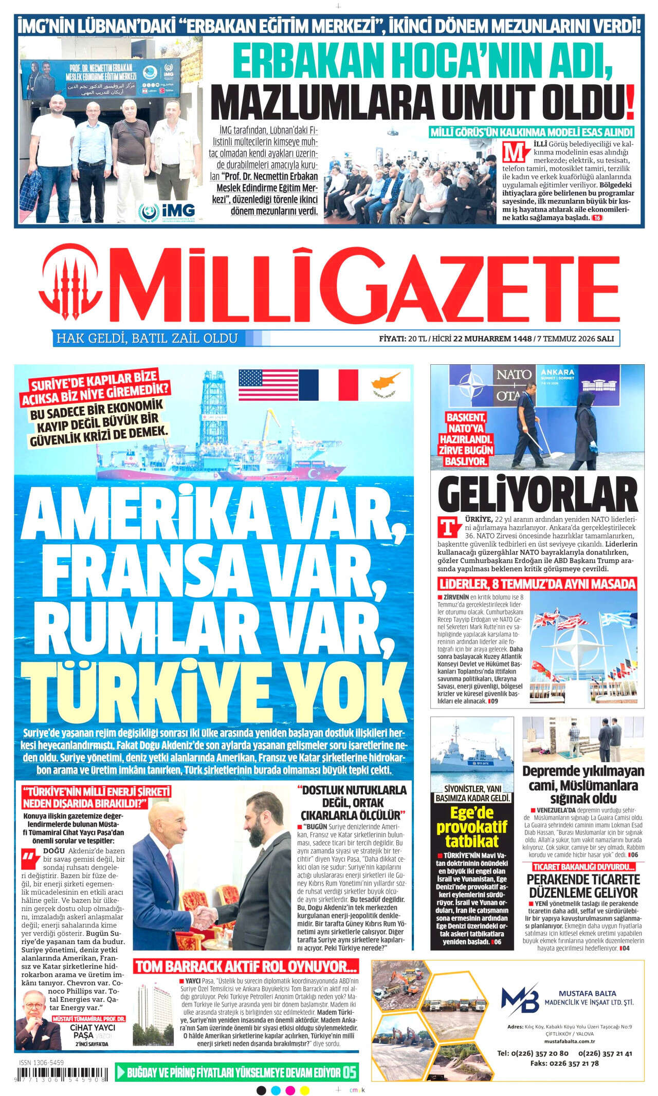 Bugün manşetler NATO: Erdoğan, Trump'la görüşecek! 9 kritik konu masada... 7
