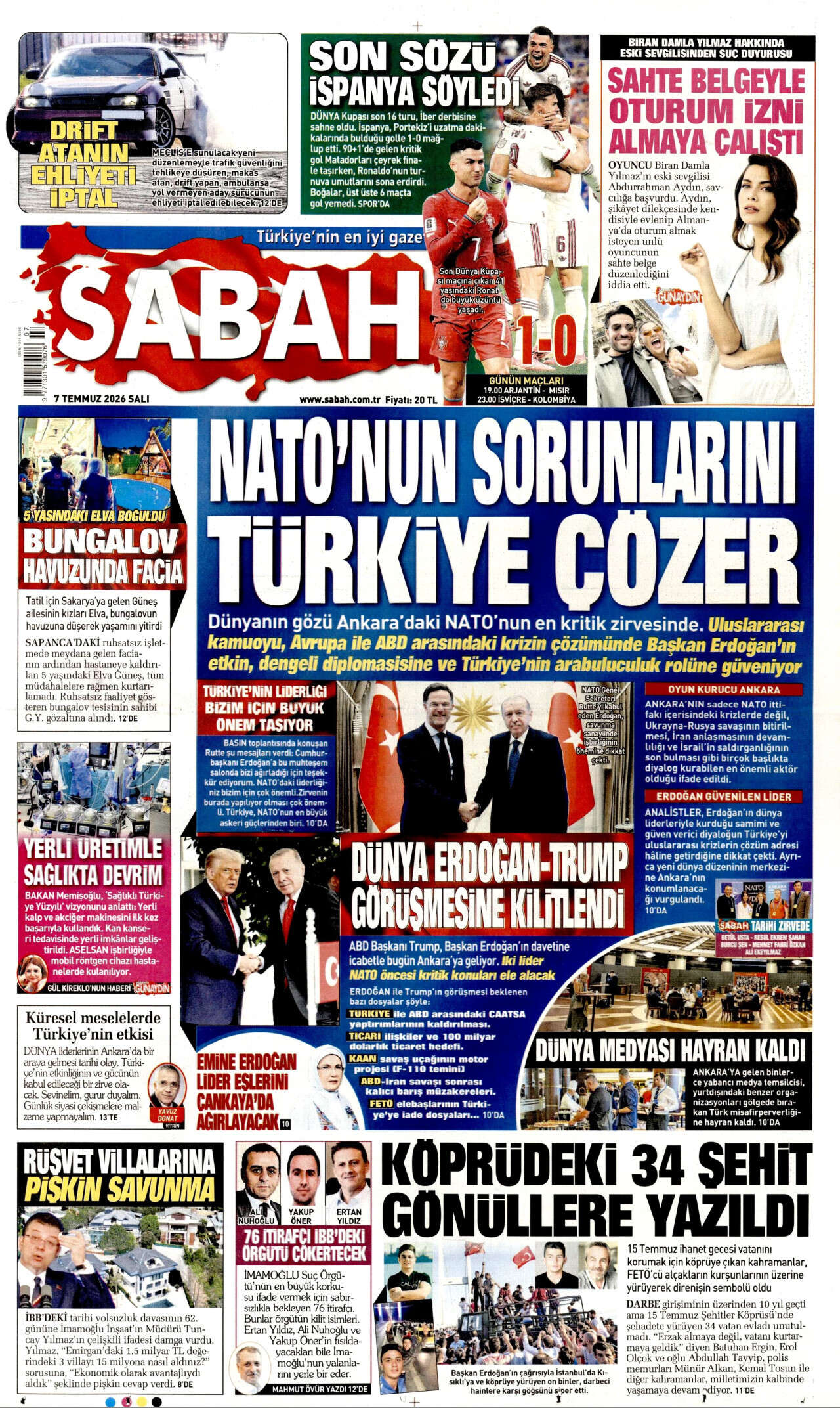 Bugün manşetler NATO: Erdoğan, Trump'la görüşecek! 9 kritik konu masada... 17