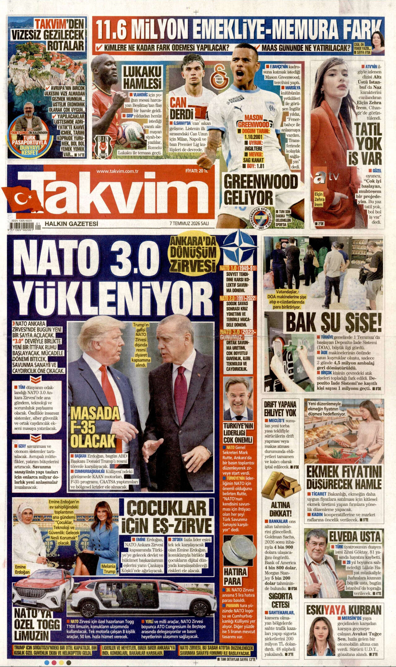 Bugün manşetler NATO: Erdoğan, Trump'la görüşecek! 9 kritik konu masada... 3