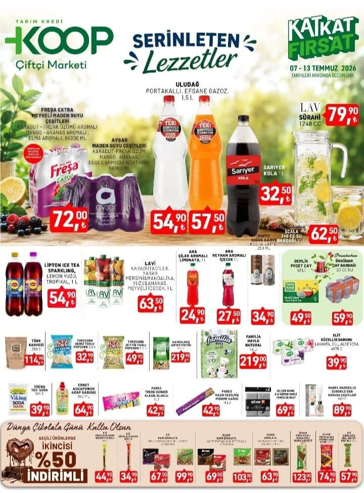 Zeytinyağı, kıyma, süt ve birçok üründe indirim! Tarım Kredi 7-13 Temmuz Kat Kat Fırsat Kataloğu yayımlandı 2