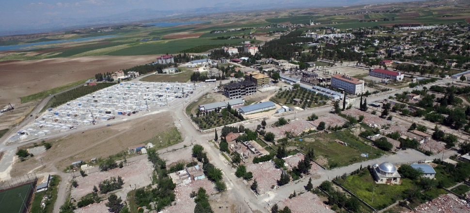 Depremin yaşandığı Samsat havadan görüntülendi!