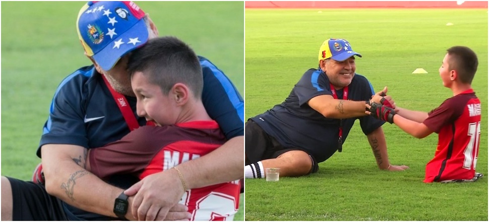 Maradona, bir çocuğun hayalini gerçekleştirdi!
