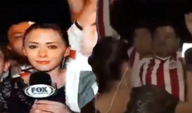 FOX muhabirine canlı yayında taciz!
