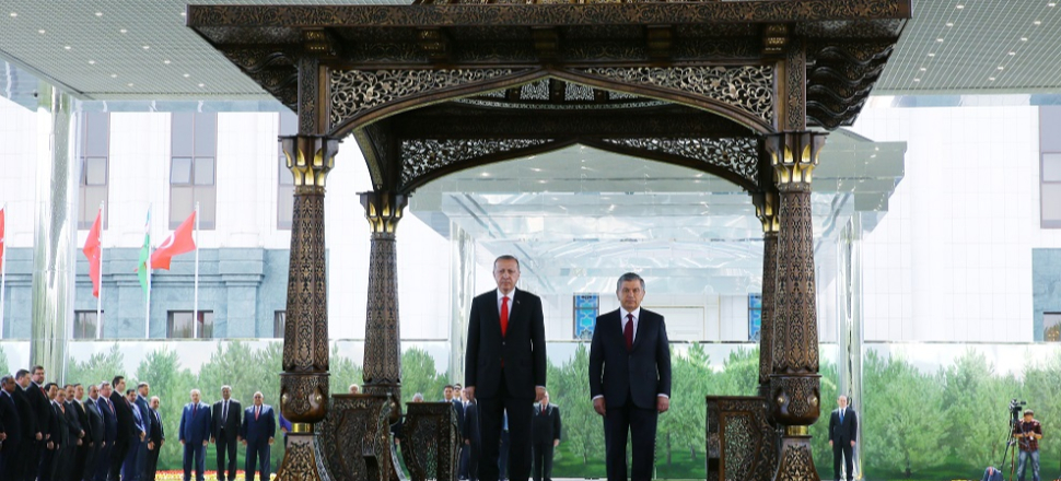 Erdoğan Özbekistan'da böyle karşılandı!