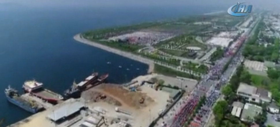 Maltepe miting alanı havadan görüntülendi!