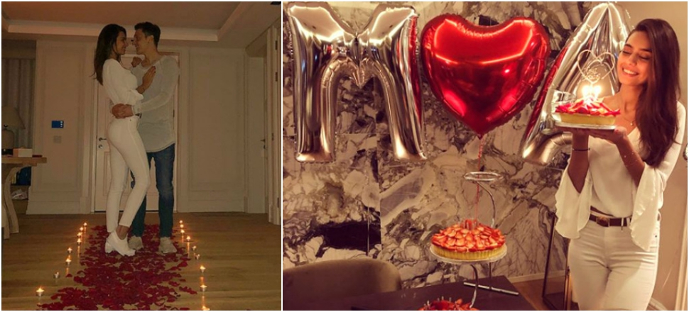 Romantik Mesut, Amine'yi mest etti!