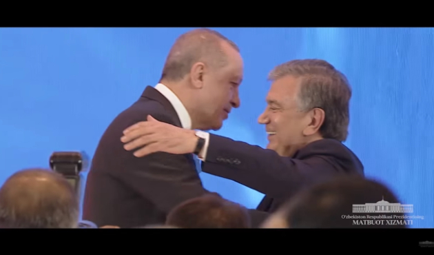 Özbekistan'dan Cumhurbaşkanı Erdoğan'a klip!