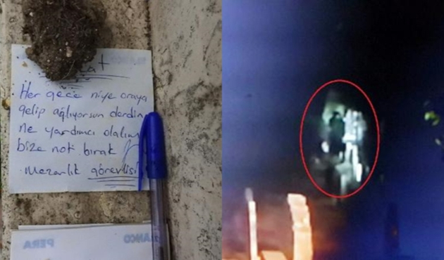 4 gecedir mezarlığa gelerek ağlıyor!