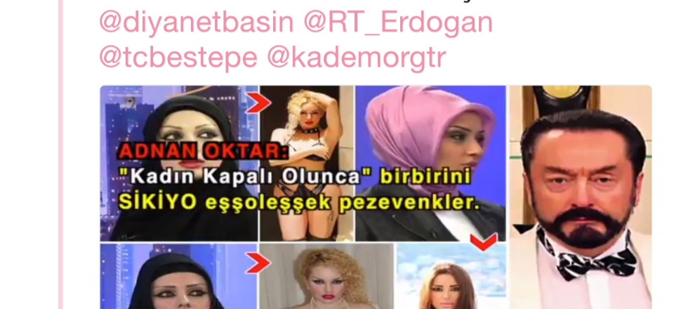 Adnan Oktar'dan tesettürlü kadınlara rezil sözler